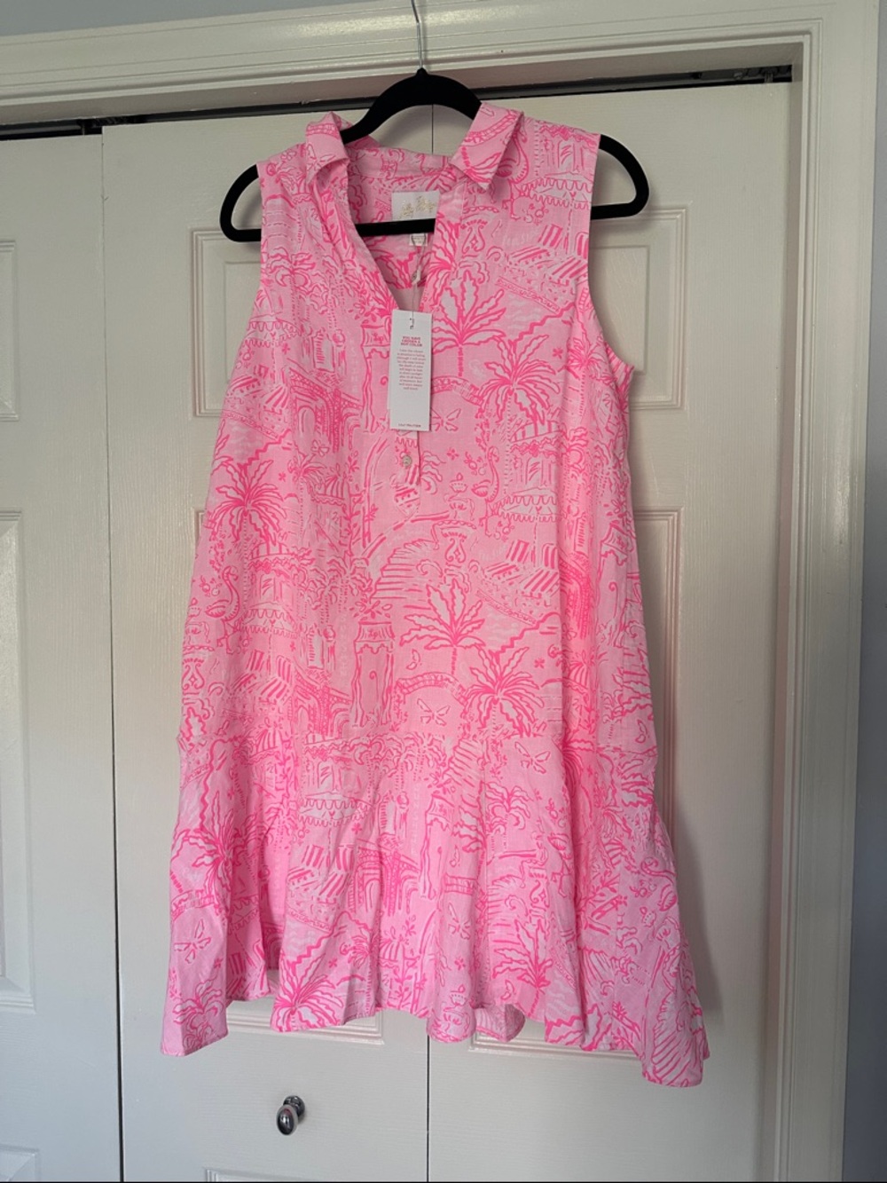 NWT Ellowyn Linen Dress Conch Shell Pink